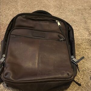 Men's Classic Brown Leather Backpack
